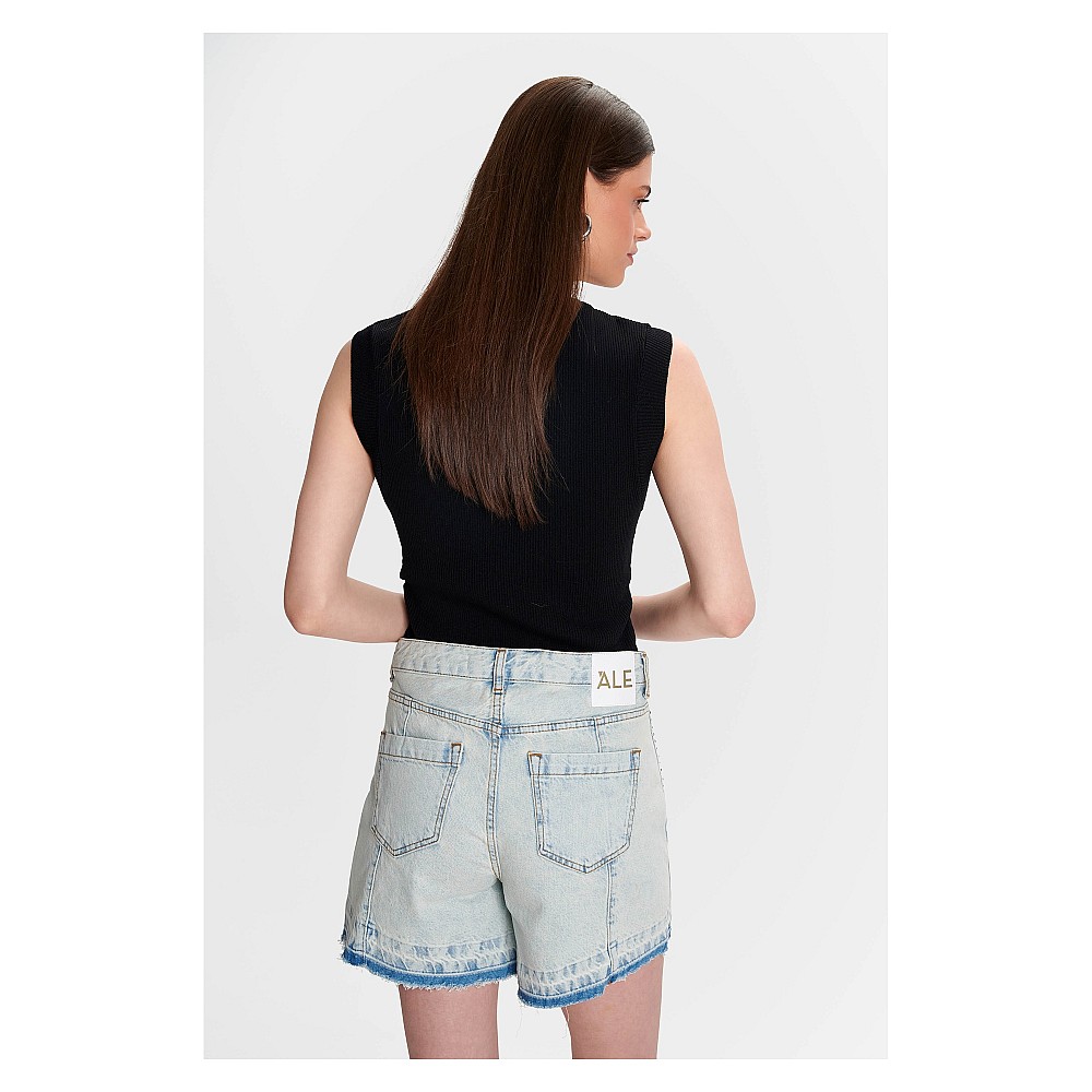 ALE Τζιν σορτς με ασημένια τρουκς Jeans