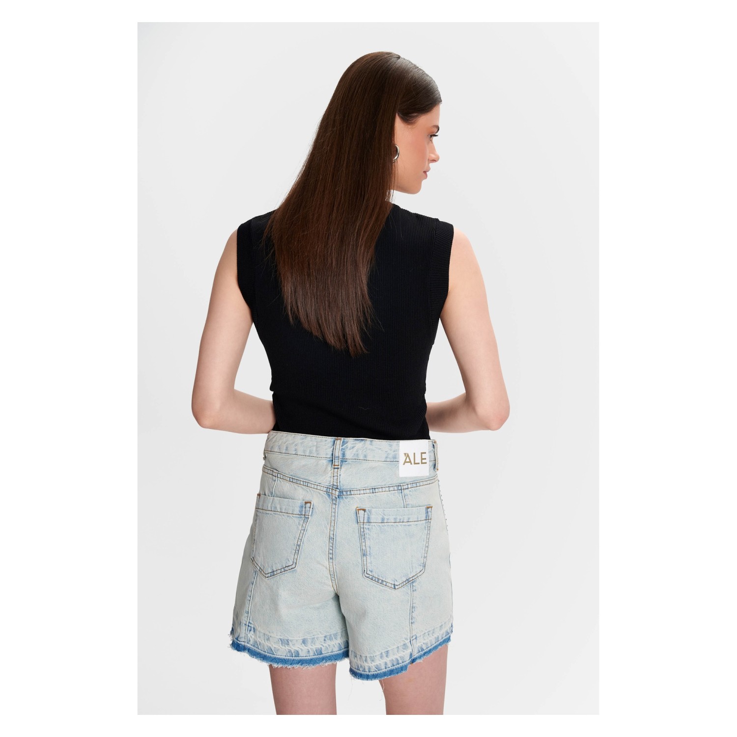 ALE Τζιν σορτς με ασημένια τρουκς Jeans