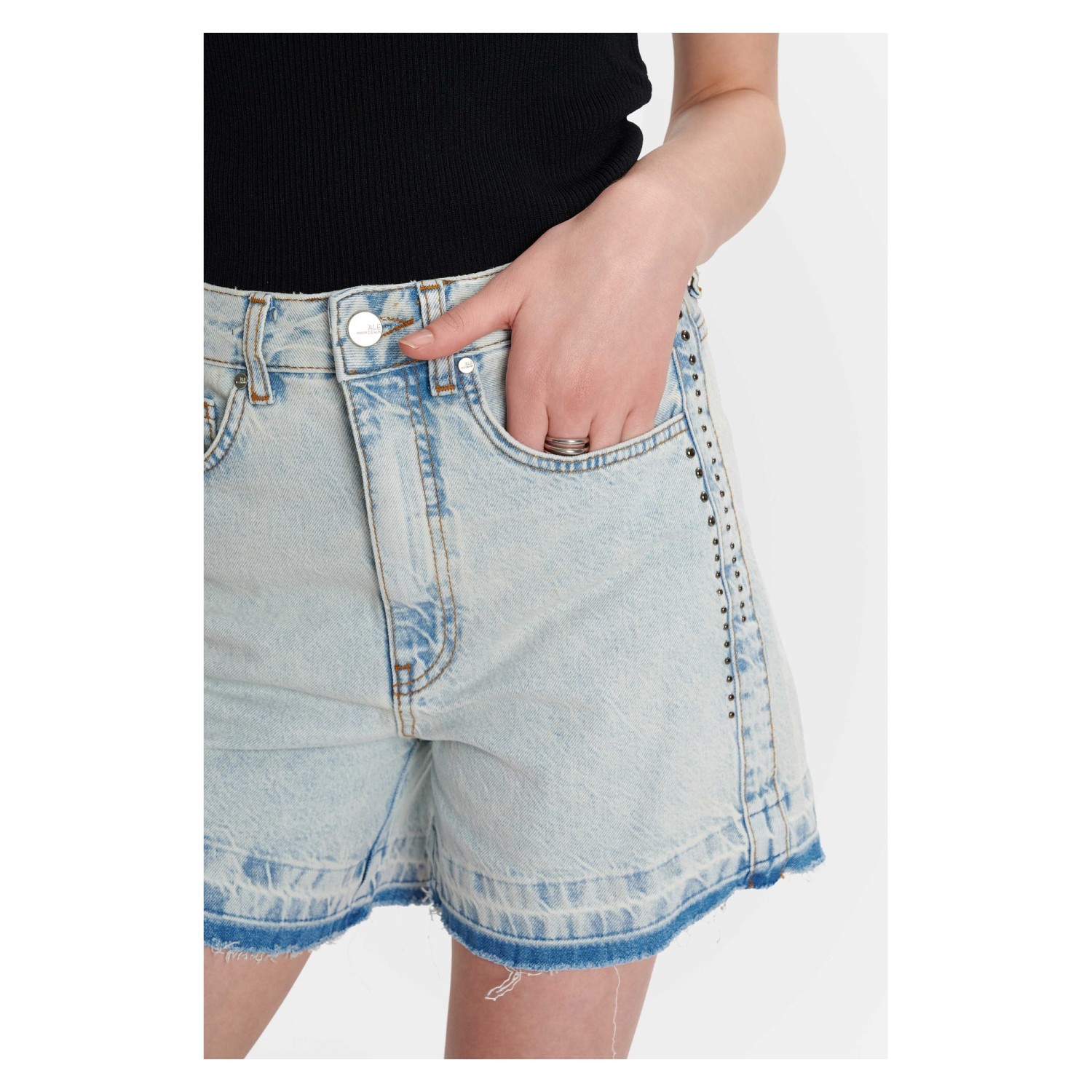 ALE Τζιν σορτς με ασημένια τρουκς Jeans