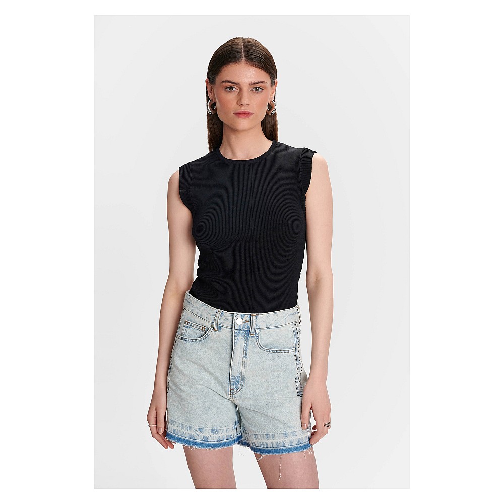ALE Τζιν σορτς με ασημένια τρουκς Jeans