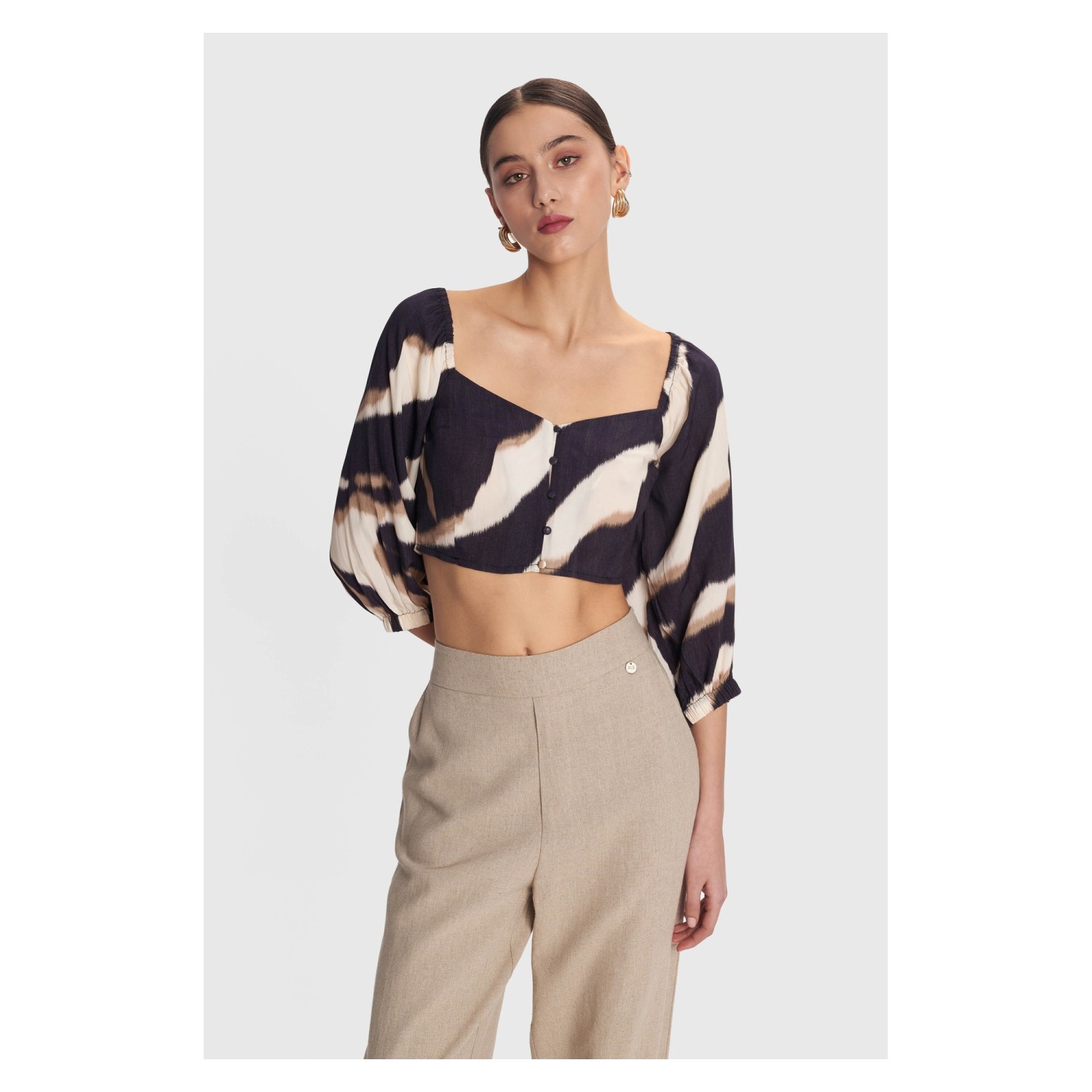 ALE Crop top εμπριμέ