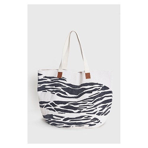 ALE Τσάντα shopper με zebra μοτίβο