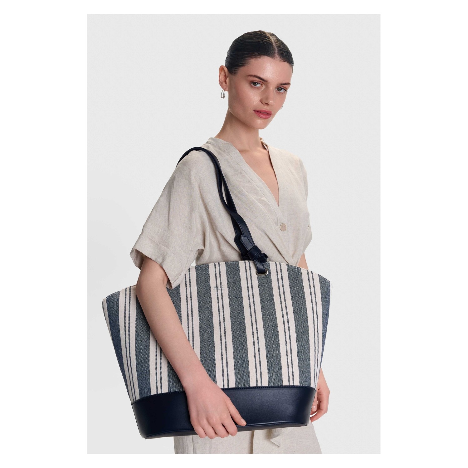 ALE Τσάντα shopper ριγέ