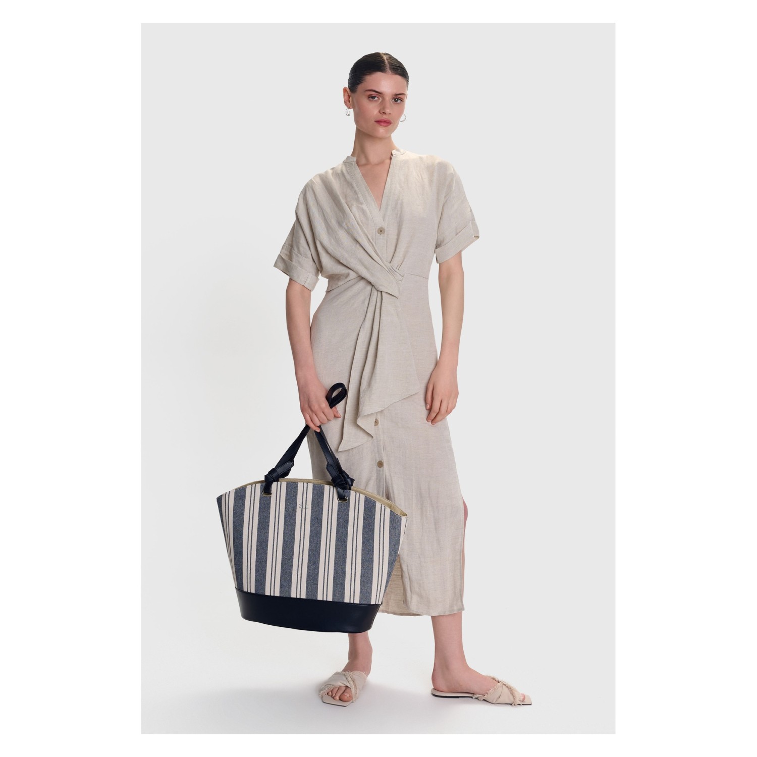 ALE Τσάντα shopper ριγέ