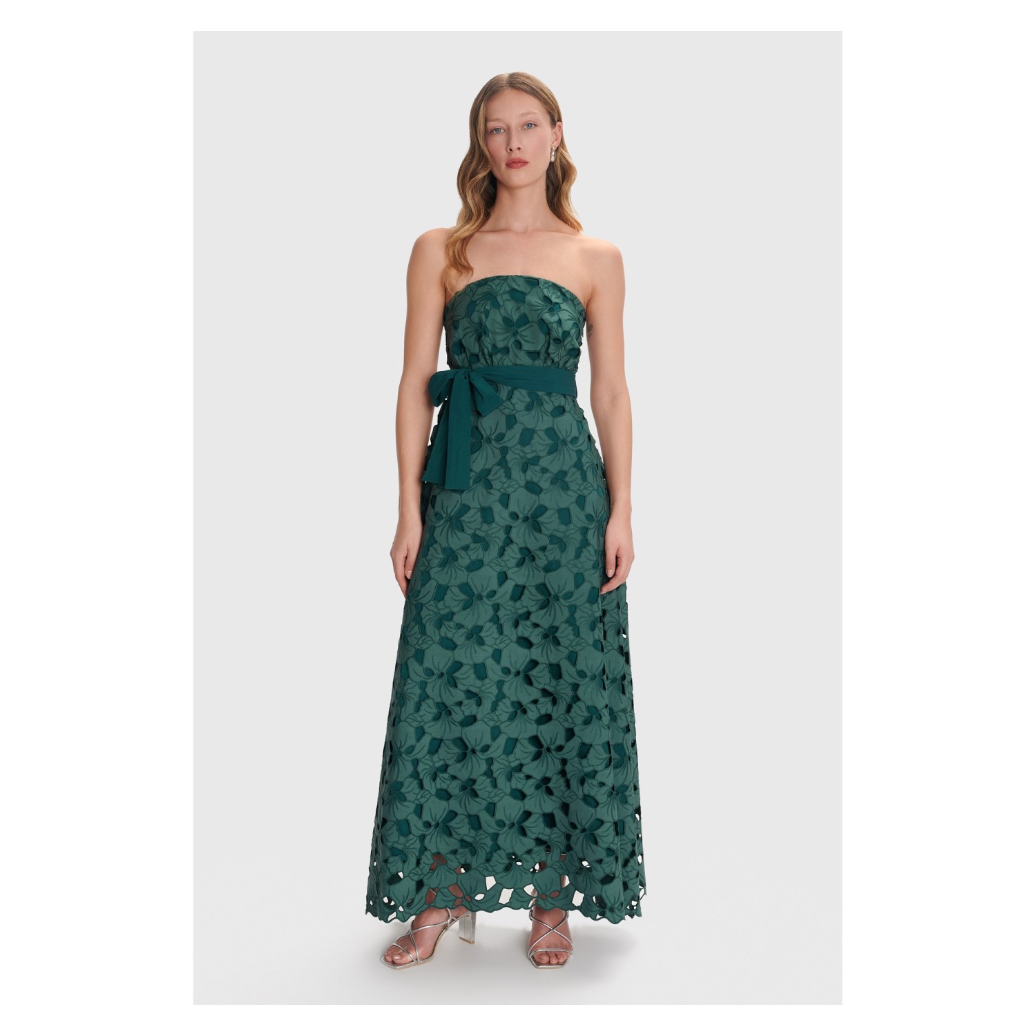 ALE Φόρεμα στράπλες με δαντέλα