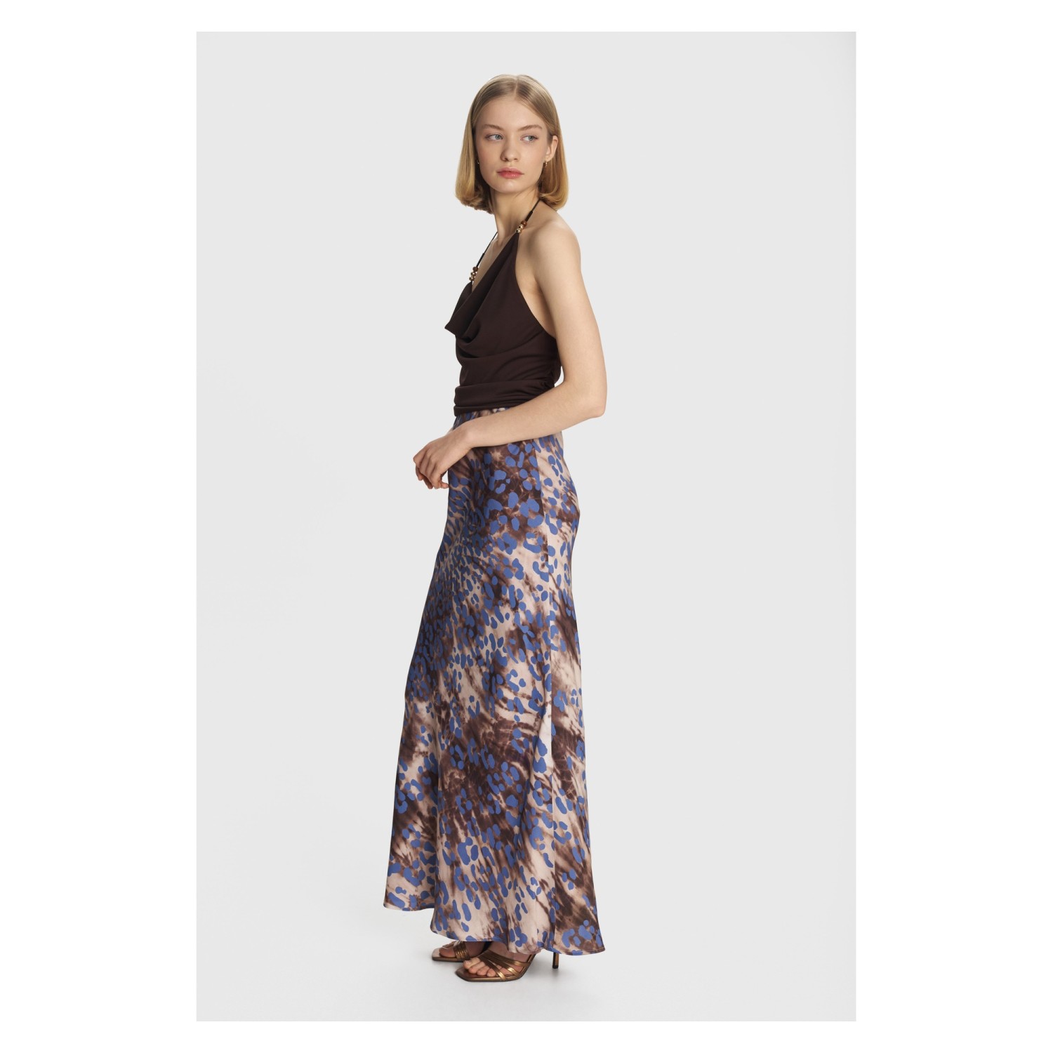 ALE Φούστα μακριά με animal print