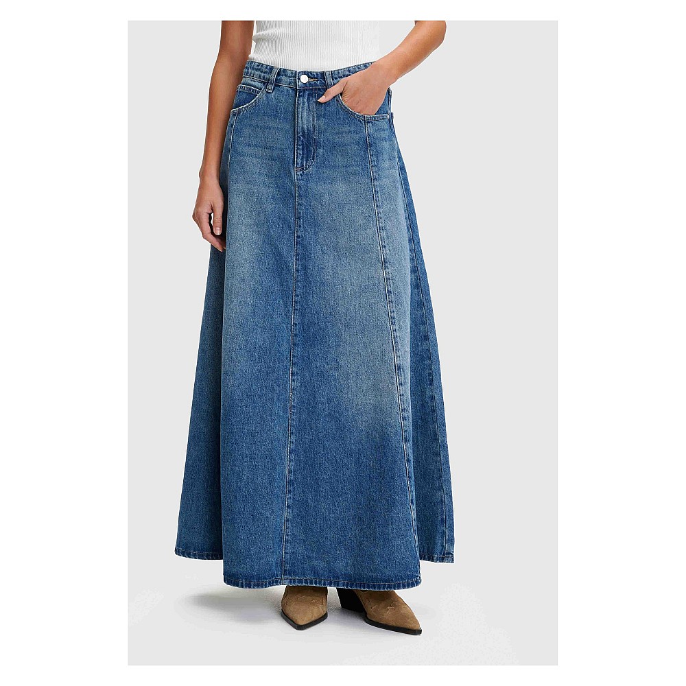 ALE Φούστα μακριά τζιν σε γραμμή Α Jeans
