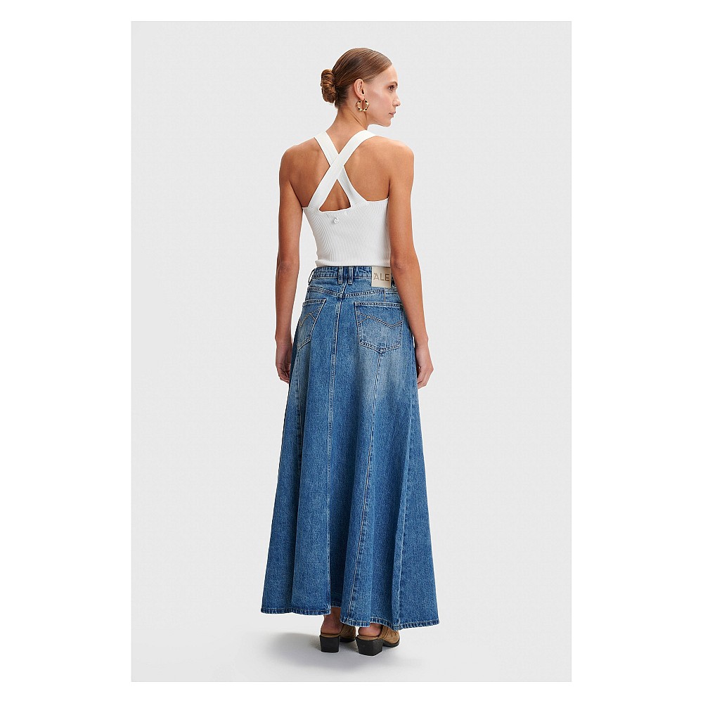 ALE Φούστα μακριά τζιν σε γραμμή Α Jeans
