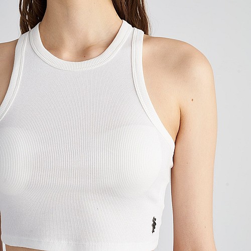 Sugarfree ΒΑΜΒΑΚΕΡΟ ΚΟΝΤΟ ΡΙΜΠ ΤΟΠ ΜΕ ΛΑΙΜΟΚΟΨΗ HALTER