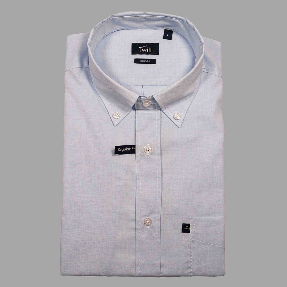 Twill Ανδρικό Πουκάμισο SPORT M.M 100% COTTON ΜΟΝΟΧΡΩΜΟ