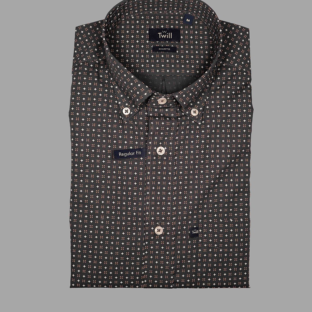 Twill Ανδρικό Πουκάμισο SPORT M.M 100% COTTON ΣΧΕΔΙΑΣΤΟ