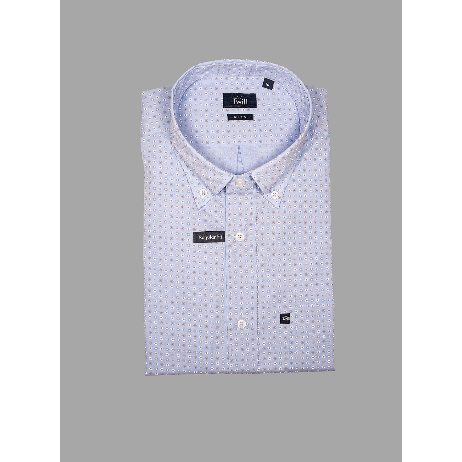 Twill Ανδρικό Button Down Sport Πουκάμισο Μ.Μ