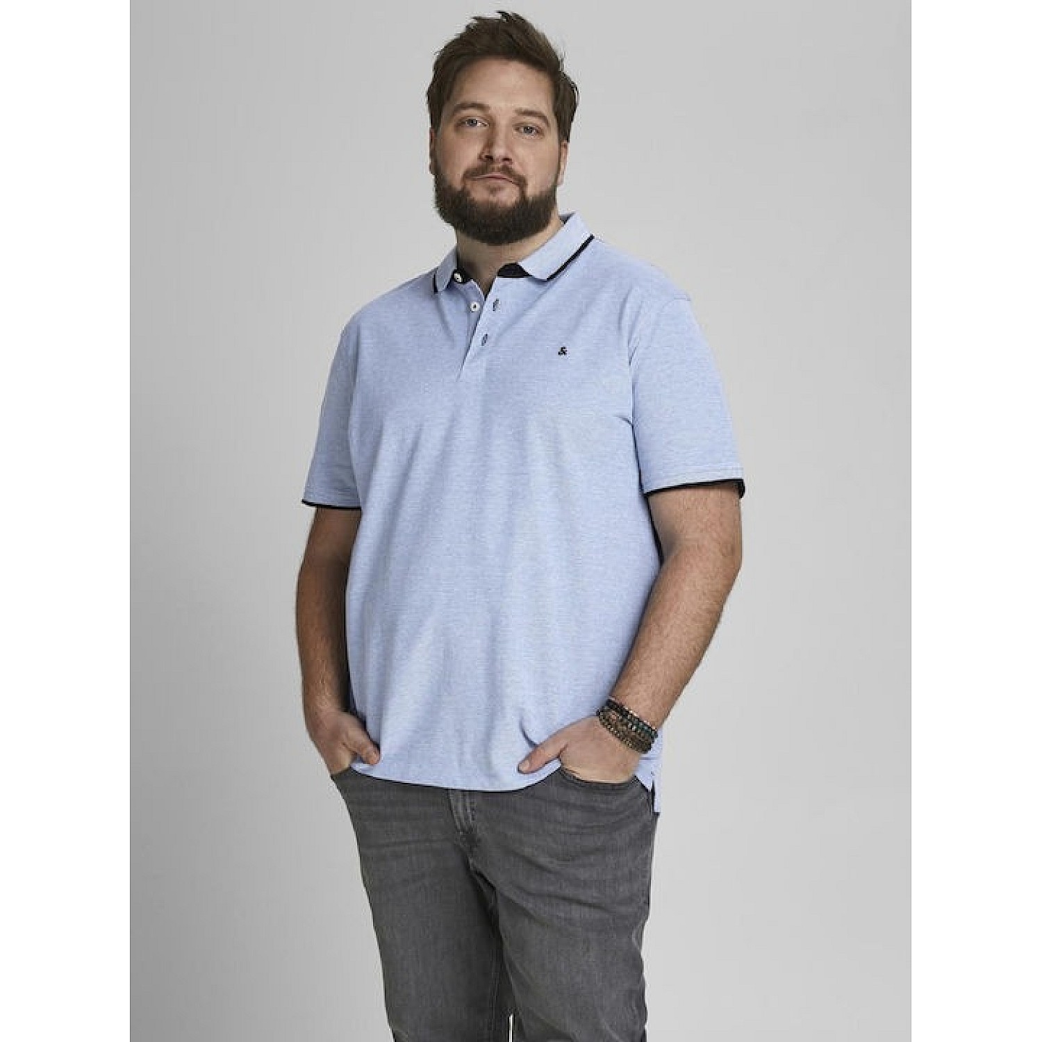 JACK & JONES ΑΝΔΡΙΚΗ ΜΠΛΟΥΖΑ POLO Κ.Μ  JJEPAULOS POLO SS NOOS P