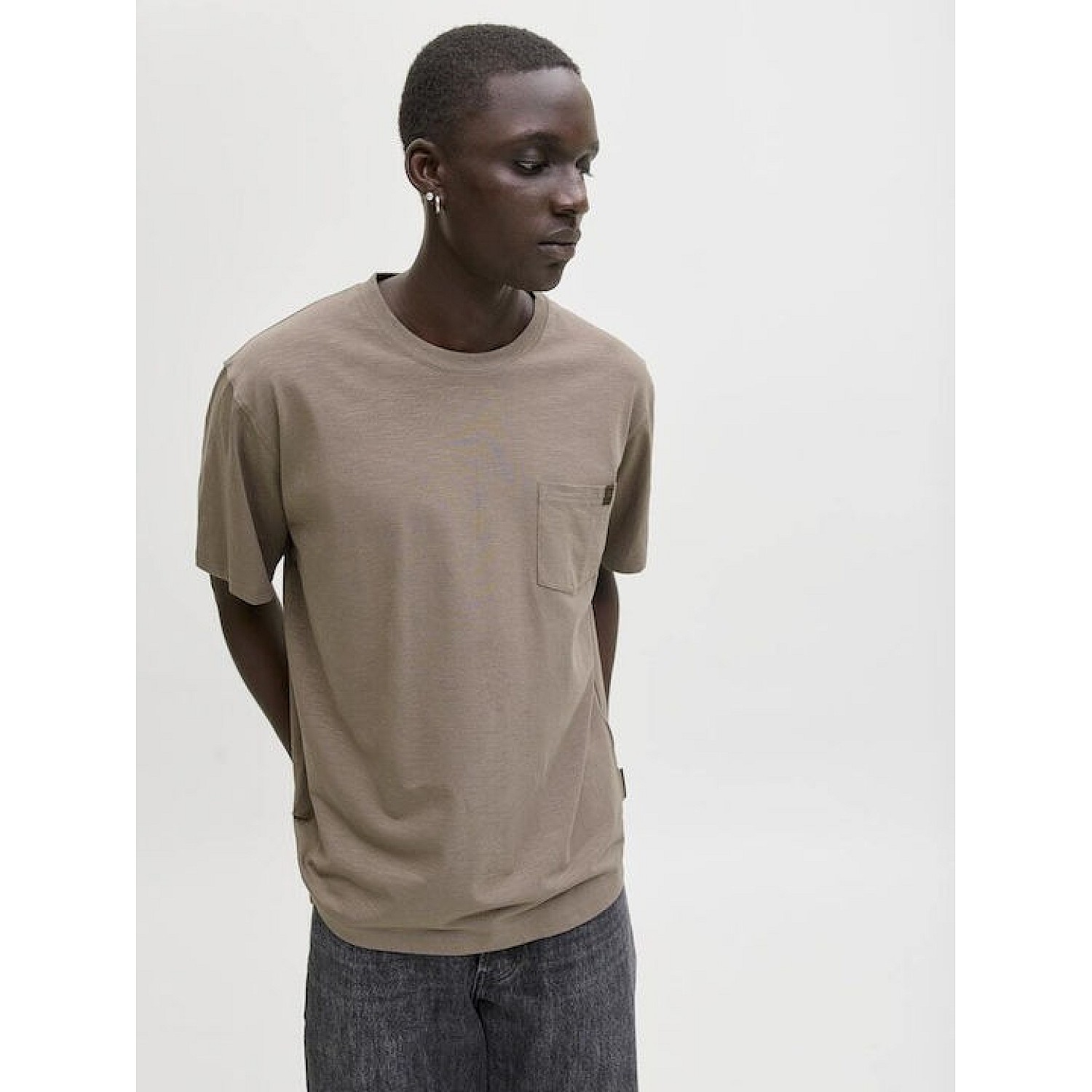JACK & JONES ΑΝΔΡΙΚΗ ΜΠΛΟΥΖΑ Κ.Μ. JJEDOVER SLUB TEE SS NOOS