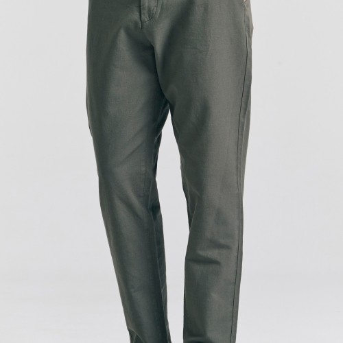 Comfort fit linen blend chino παντελόνι