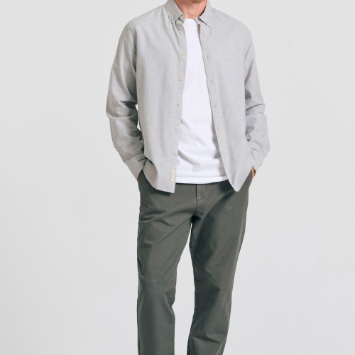 Comfort fit linen blend chino παντελόνι