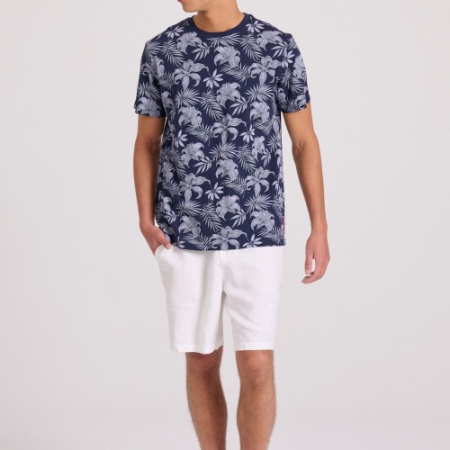 Crew neck t-shirt με all over τύπωμα