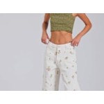 Embroidery cropped top με μοτίβο