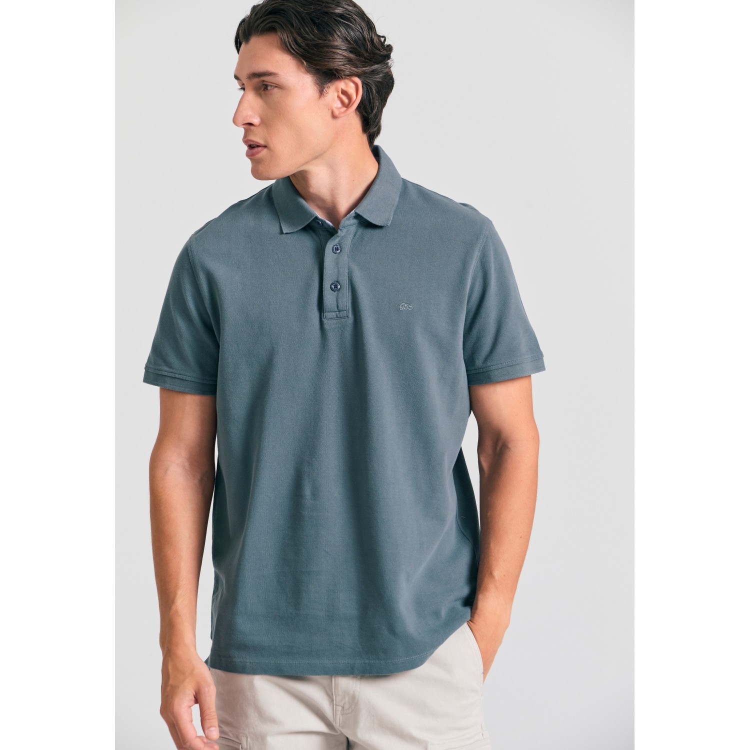 Essential polo μπλούζα με κέντημα Garage 55.
