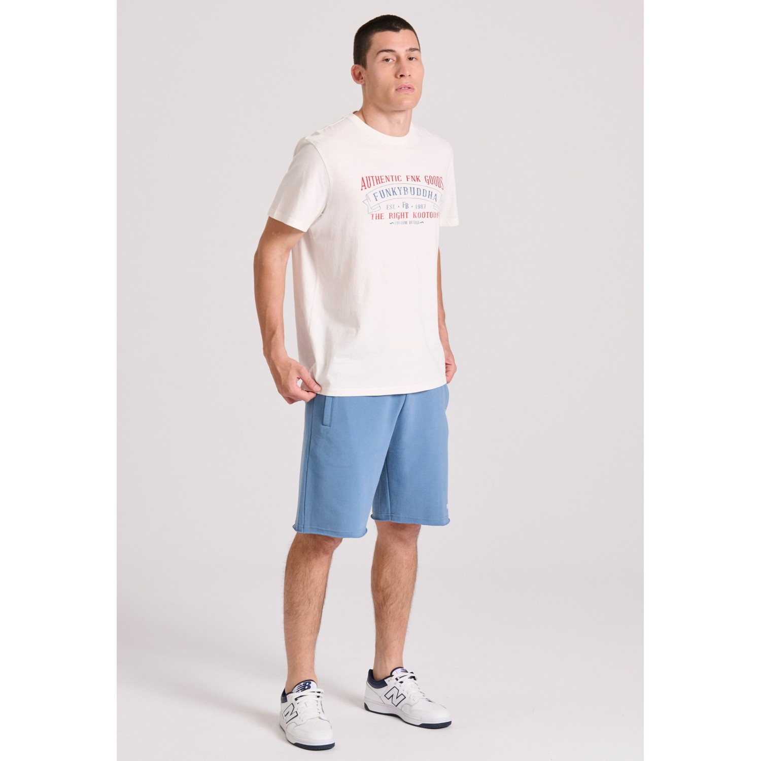 Essential wide leg fit αθλητική βερμούδα με raw cu