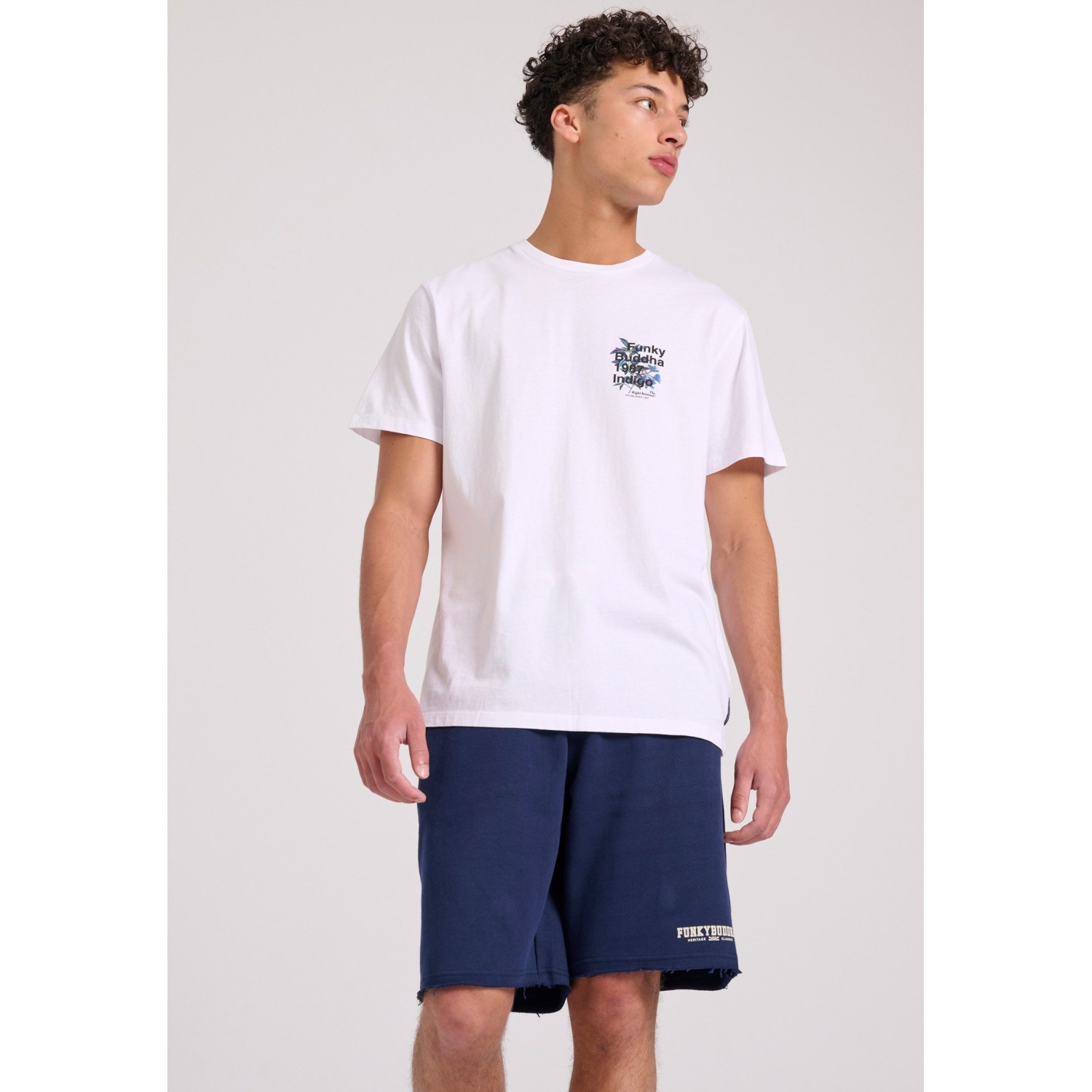 Essential wide leg fit αθλητική βερμούδα με raw cu
