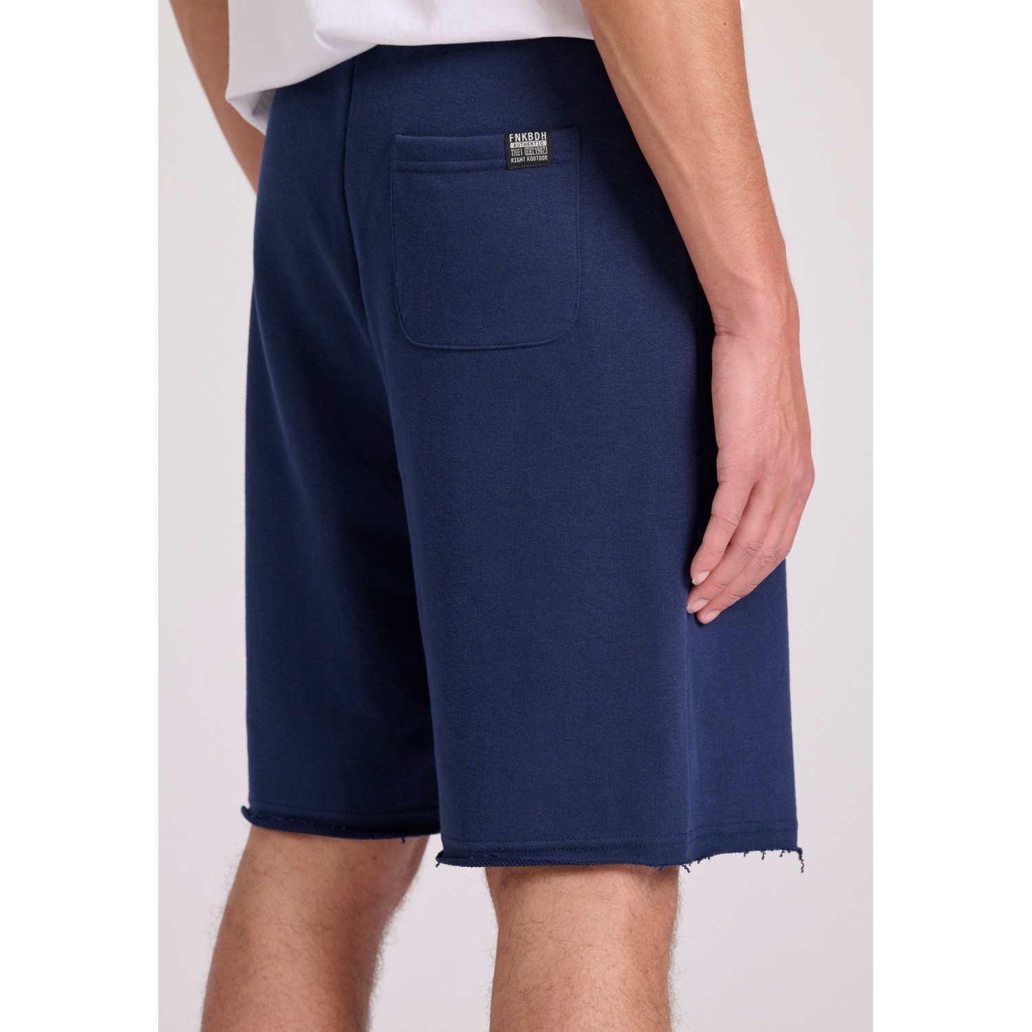 Essential wide leg fit αθλητική βερμούδα με raw cu