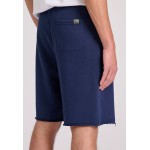 Essential wide leg fit αθλητική βερμούδα με raw cu