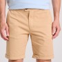Garment dyed chino βερμούδα με ρεβέρ