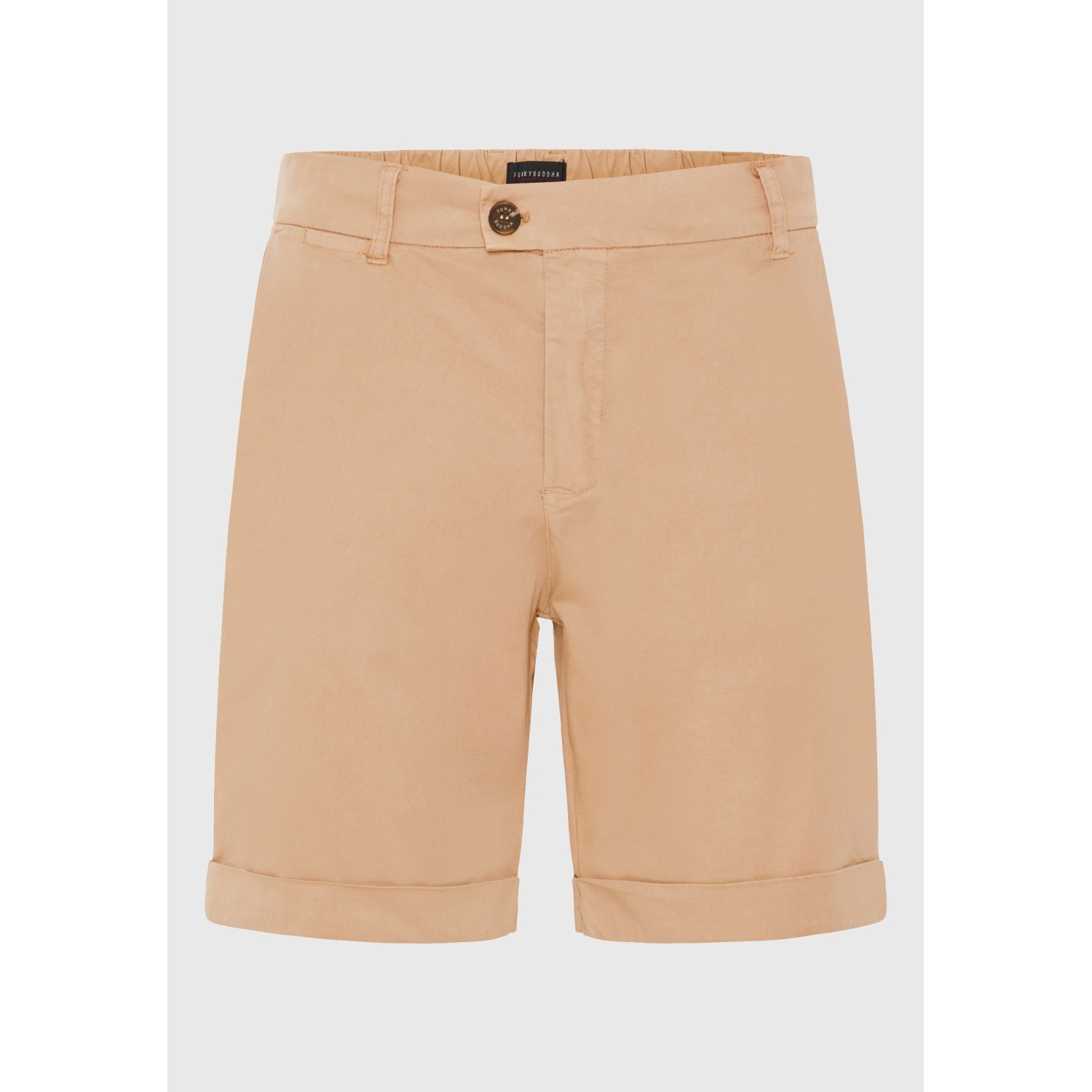 Garment dyed chino βερμούδα με ρεβέρ