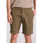Garment dyed chino βερμούδα με ρεβέρ