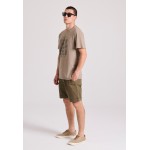 Garment dyed chino βερμούδα με ρεβέρ
