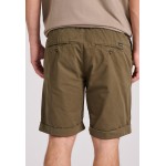 Garment dyed chino βερμούδα με ρεβέρ