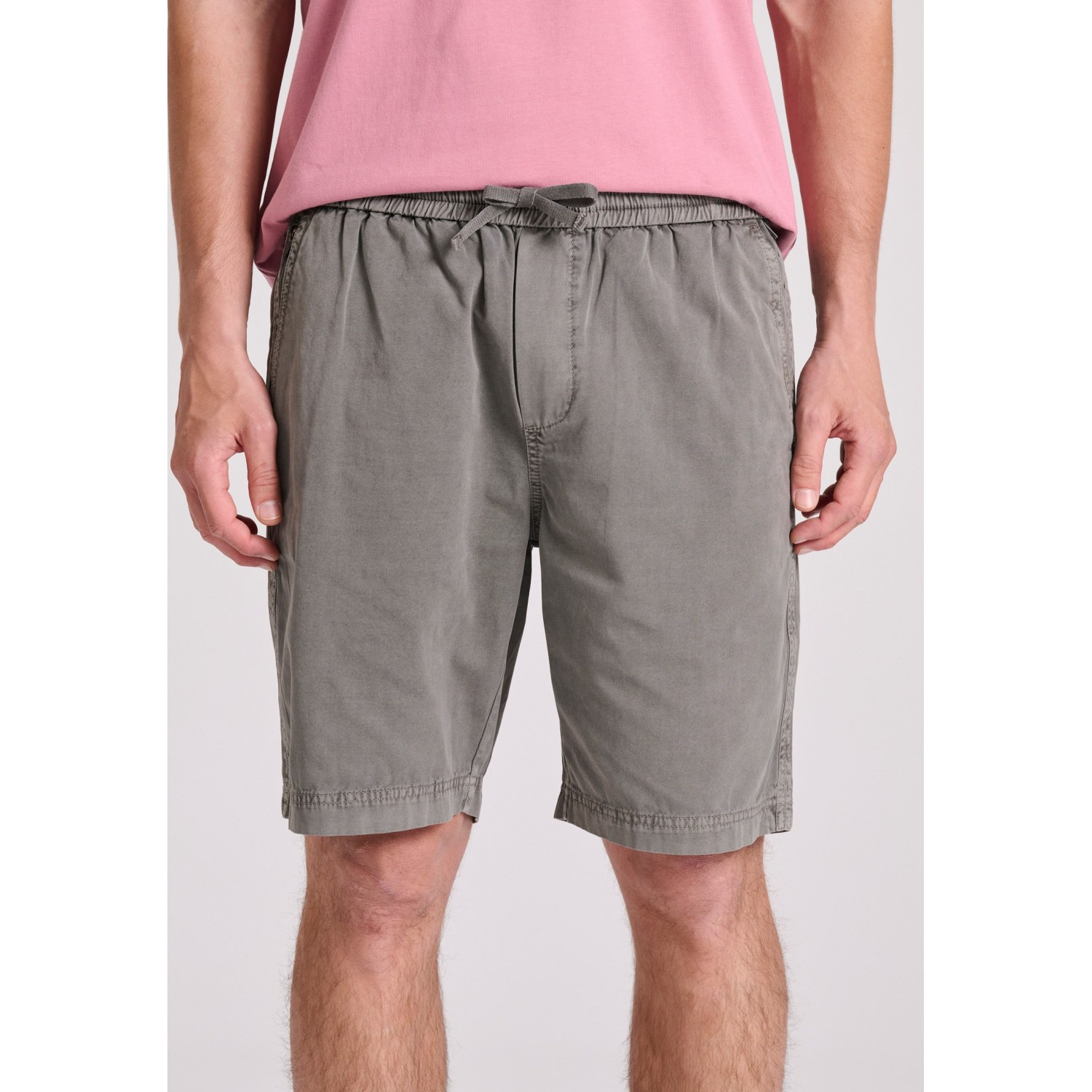 Garment dyed chino βερμούδα σε ζακάρ ύφασμα