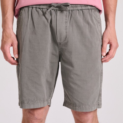 Garment dyed chino βερμούδα σε ζακάρ ύφασμα