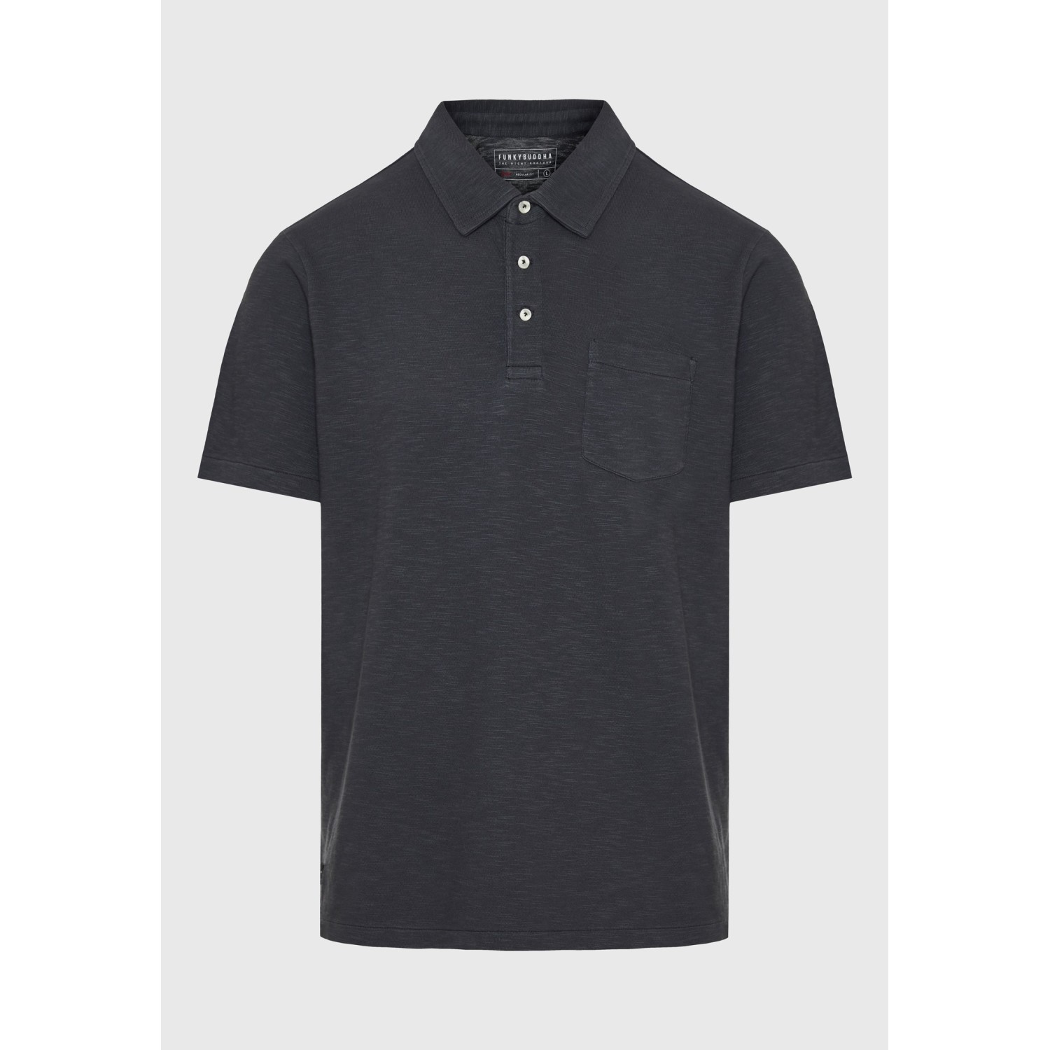 Garment dyed polo μπλούζα από φλάμα