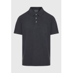Garment dyed polo μπλούζα από φλάμα