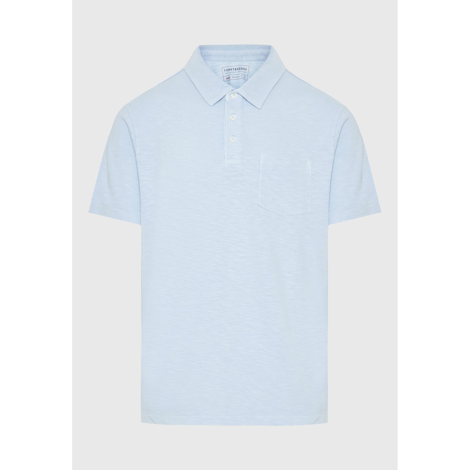 Garment dyed polo μπλούζα από φλάμα