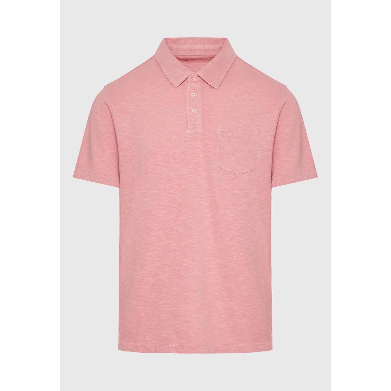 Garment dyed polo μπλούζα από φλάμα