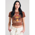 Garment dyed t-shirt με exotic τύπωμα