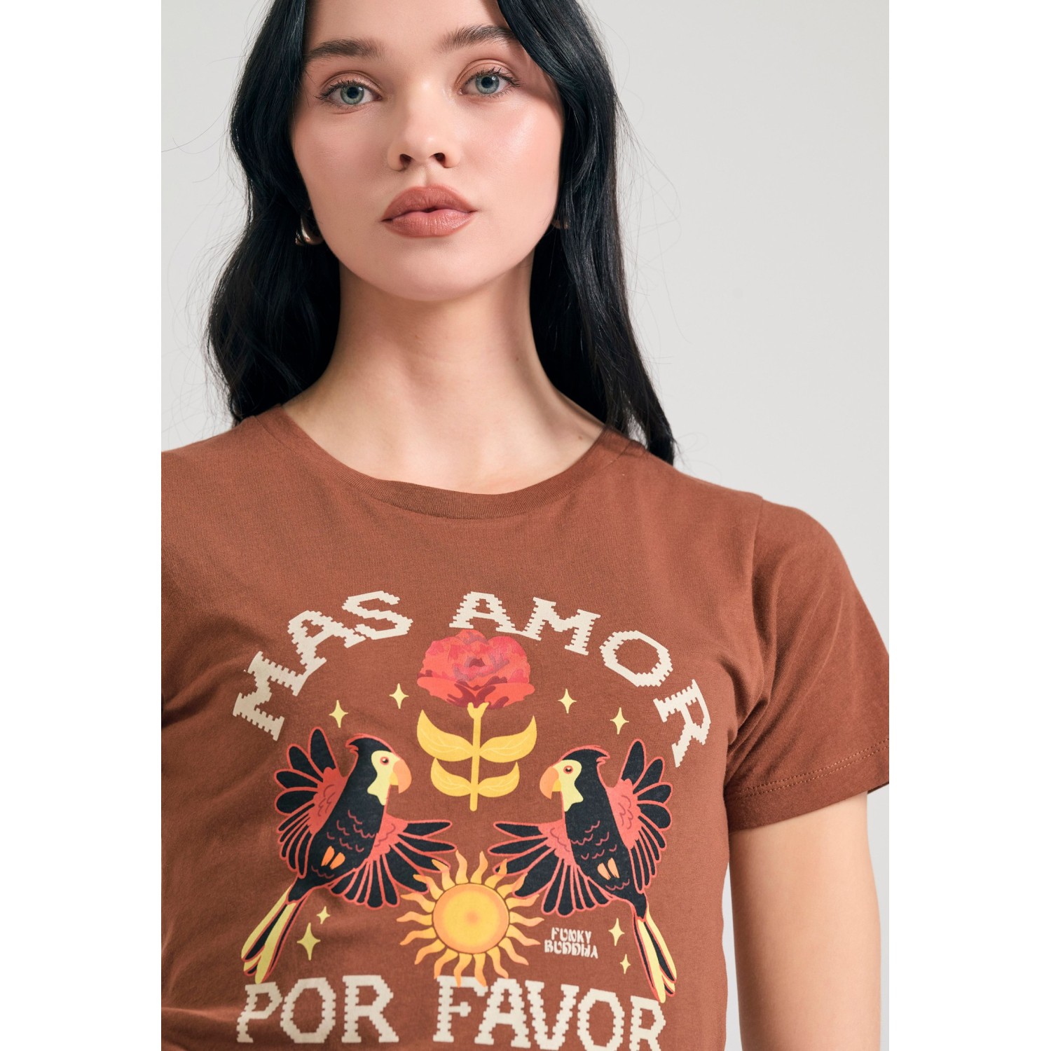 Garment dyed t-shirt με exotic τύπωμα
