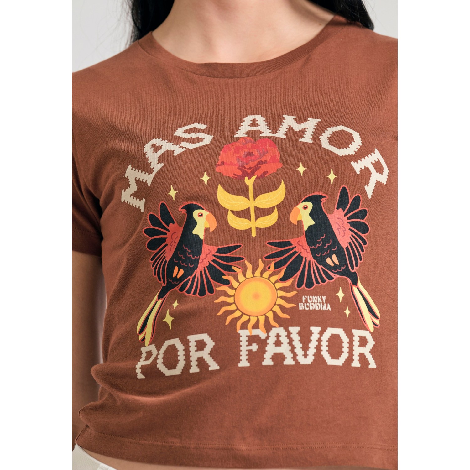 Garment dyed t-shirt με exotic τύπωμα