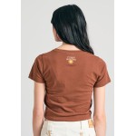 Garment dyed t-shirt με exotic τύπωμα