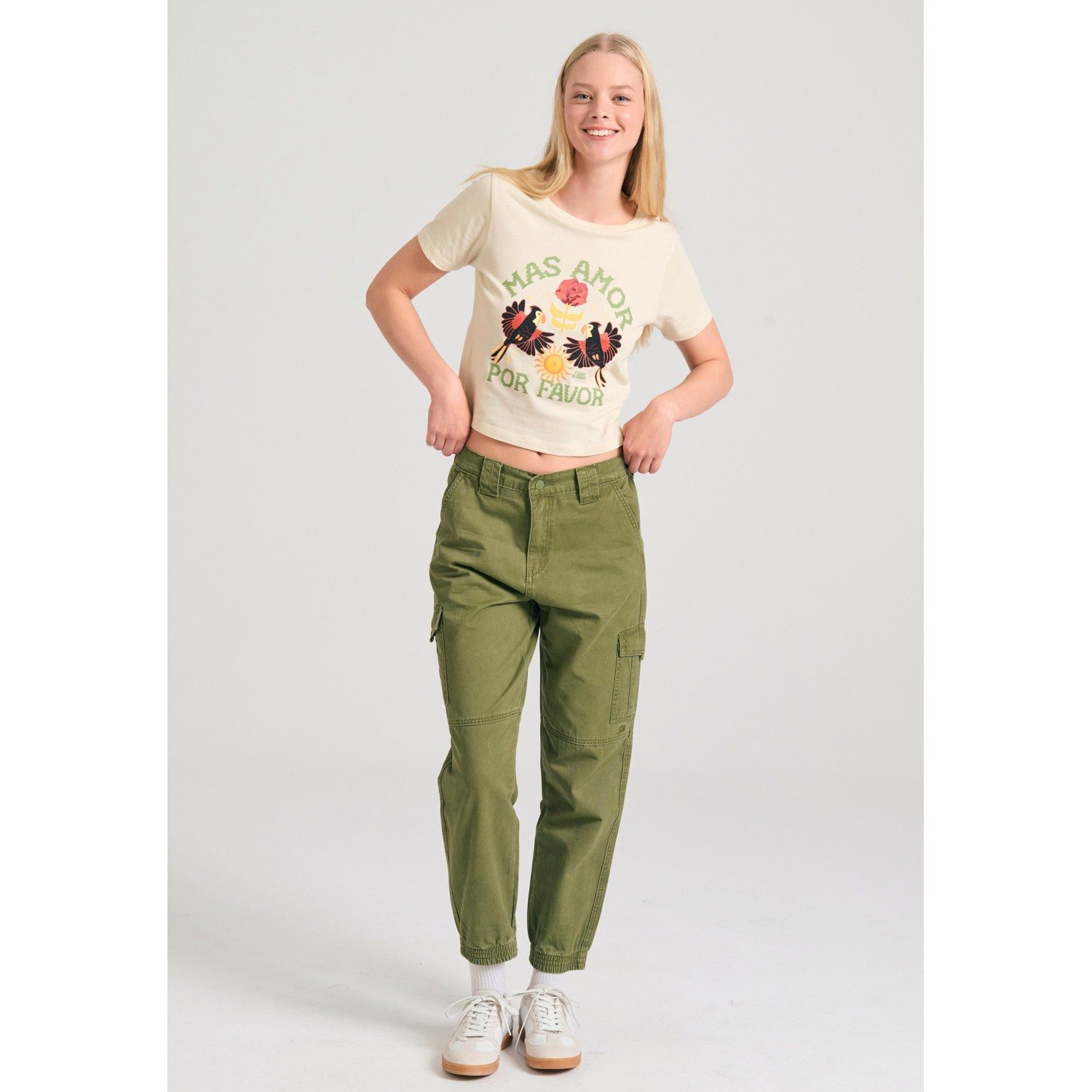 Garment dyed t-shirt με exotic τύπωμα