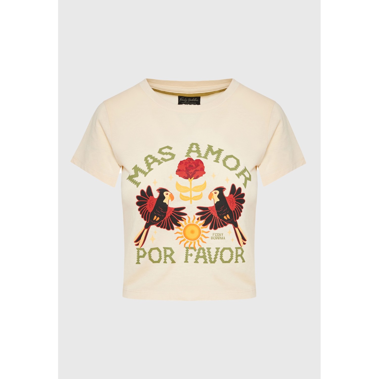 Garment dyed t-shirt με exotic τύπωμα
