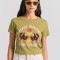 Garment dyed t-shirt με exotic τύπωμα