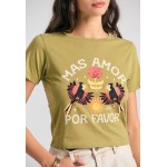 Garment dyed t-shirt με exotic τύπωμα