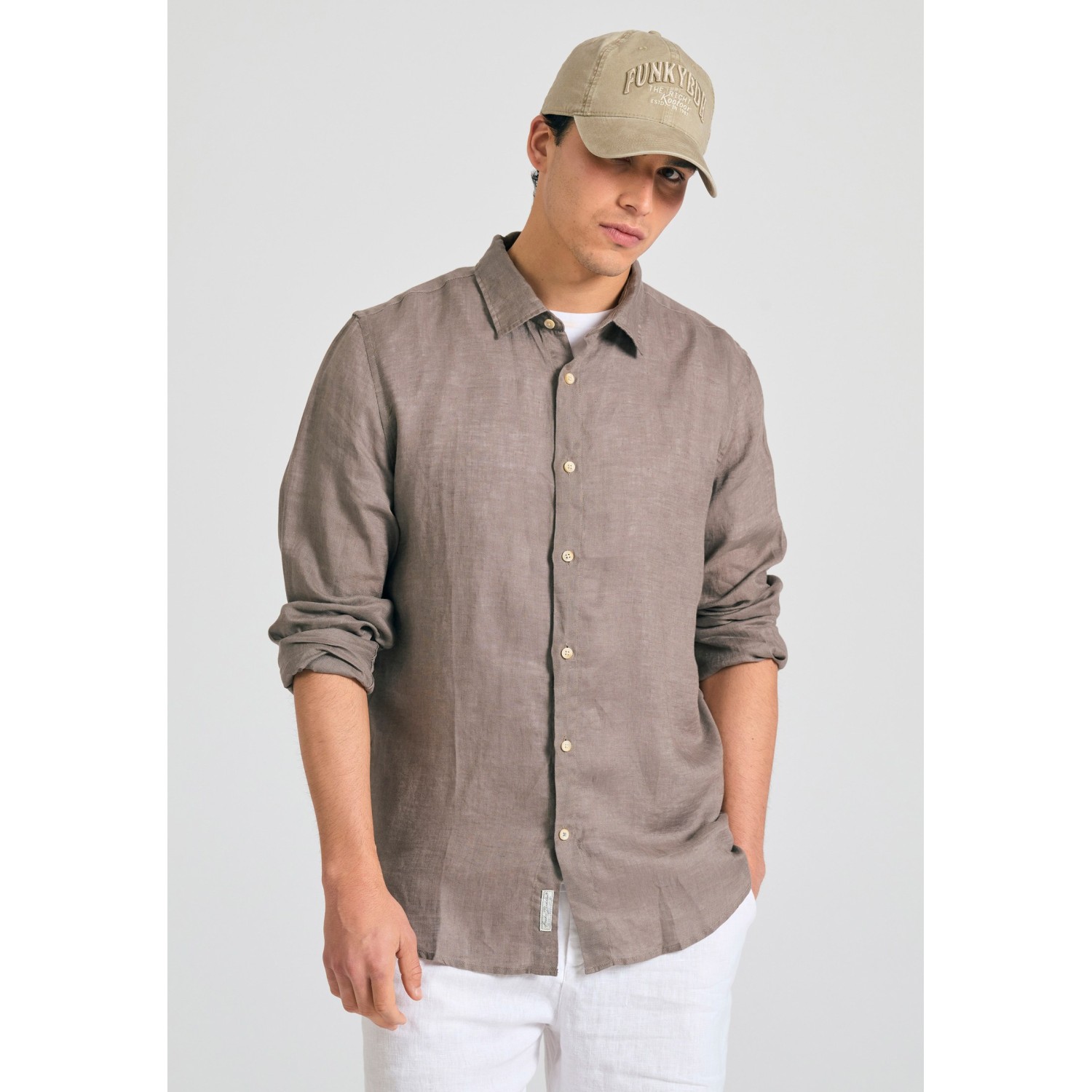 Garment dyed λινό πουκάμισο - The essentials