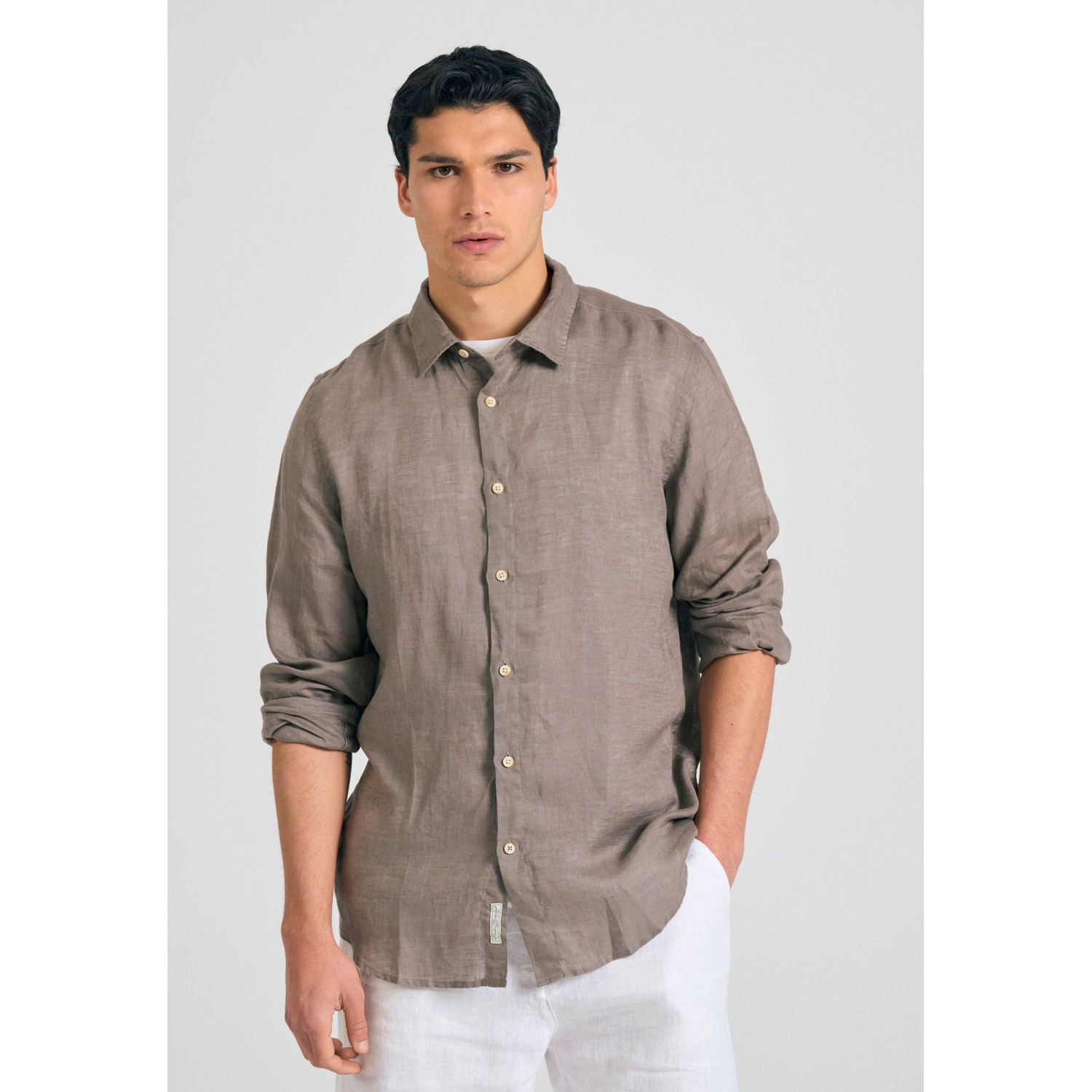 Garment dyed λινό πουκάμισο - The essentials