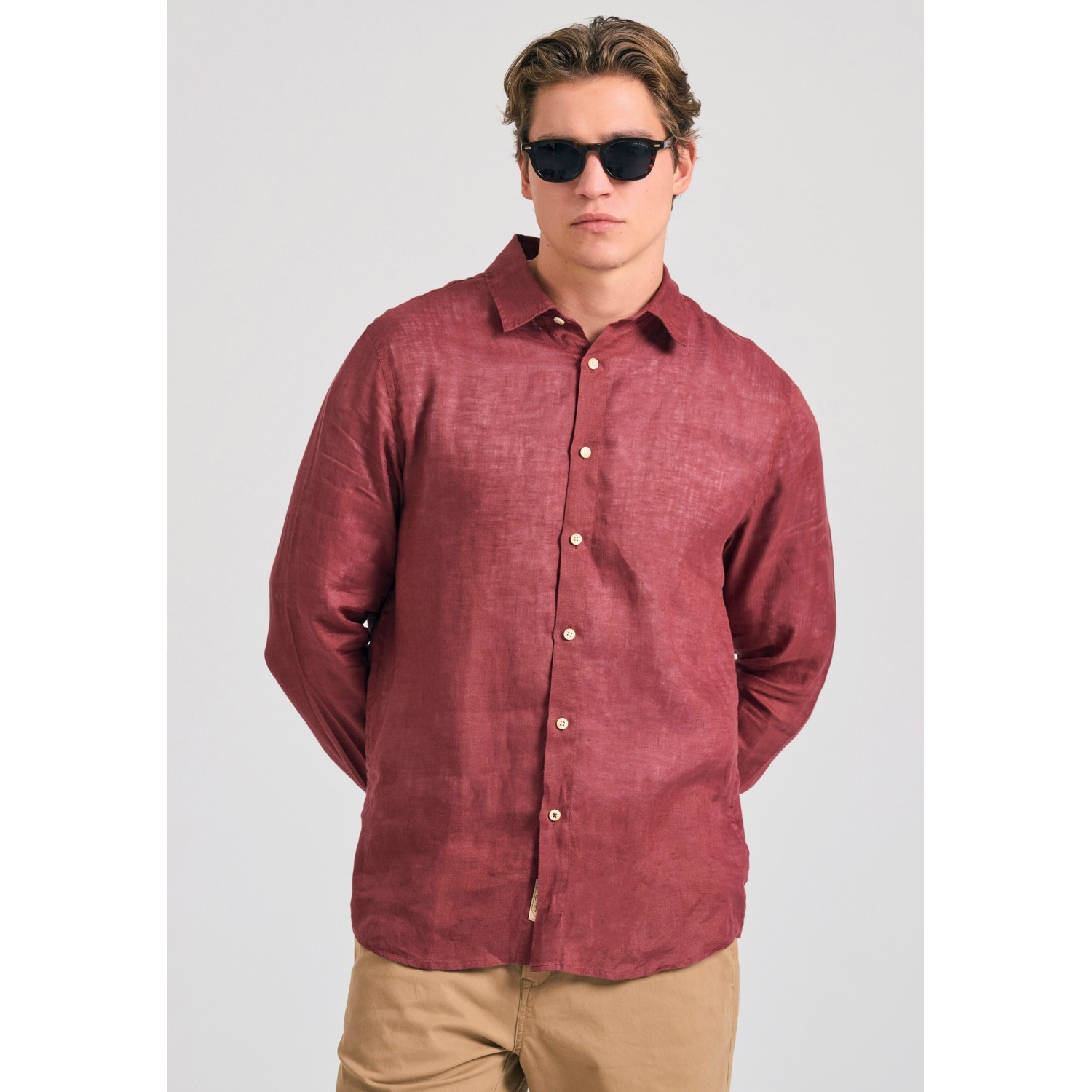 Garment dyed λινό πουκάμισο - The essentials