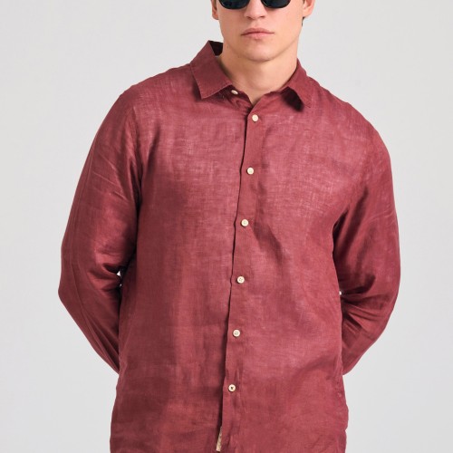 Garment dyed λινό πουκάμισο - The essentials